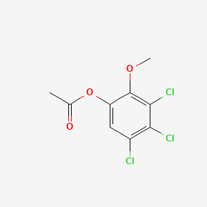 molecular formula C9H7Cl3O3 B14427676 Phenol, 3,4,5-trichloro-2-methoxy-, acetate CAS No. 85430-21-3