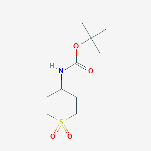 molecular formula C10H19NO4S B1442768 叔丁基 N-(1,1-二氧代硫杂环-4-基)氨基甲酸酯 CAS No. 595597-01-6