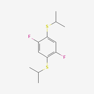 molecular formula C12H16F2S2 B14427734 1,4-Difluoro-2,5-bis[(propan-2-yl)sulfanyl]benzene CAS No. 85180-86-5