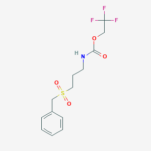molecular formula C13H16F3NO4S B1442777 2,2,2-三氟乙基 N-(3-苯甲磺酰基丙基)氨基甲酸酯 CAS No. 1354952-74-1