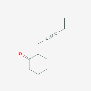 molecular formula C11H16O B14427773 2-(Pent-2-yn-1-yl)cyclohexan-1-one CAS No. 81850-30-8