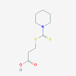 Propanoic acid, 3-[(1-piperidinylthioxomethyl)thio]-