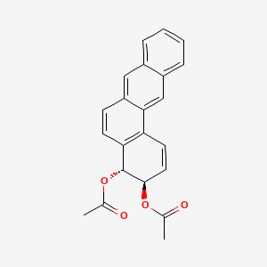 molecular formula C22H18O4 B14427841 Benz(a)anthracene-3,4-diol, 3,4-dihydro-, diacetate, (3R-trans)- CAS No. 80433-92-7