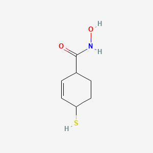 molecular formula C7H11NO2S B14427846 N-Hydroxy-4-sulfanylcyclohex-2-ene-1-carboxamide CAS No. 83369-23-7