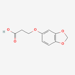 molecular formula C10H10O5 B14427852 3-[(2H-1,3-Benzodioxol-5-yl)oxy]propanoic acid CAS No. 82872-98-8