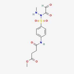 Butanoic acid, 4-((4-((((methylamino)oxacetyl)amino)sulfonyl)phenyl)amino)-4-oxo-, methyl ester