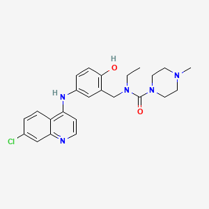 N-({5-[(7-Chloroquinolin-4-yl)amino]-2-hydroxyphenyl}methyl)-N-ethyl-4-methylpiperazine-1-carboxamide