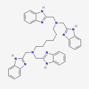 N~1~,N~1~,N~6~,N~6~-Tetrakis[(1H-benzimidazol-2-yl)methyl]hexane-1,6-diamine