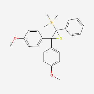 [3,3-Bis(4-methoxyphenyl)-2-phenylthiiran-2-yl](trimethyl)silane