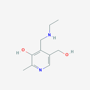 molecular formula C10H16N2O2 B1442792 4-((Ethylamino)methyl)-5-(hydroxymethyl)-2-methylpyridin-3-ol CAS No. 154123-27-0