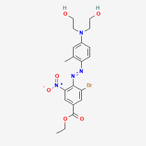 Benzoic acid, 4-[[4-[bis(2-hydroxyethyl)amino]-2-methylphenyl]azo]-3-bromo-5-nitro-, ethyl ester