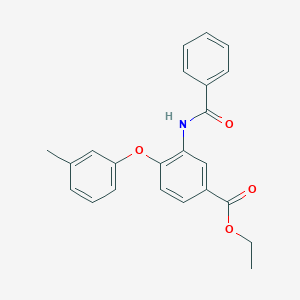 Ethyl 3-benzamido-4-(3-methylphenoxy)benzoate