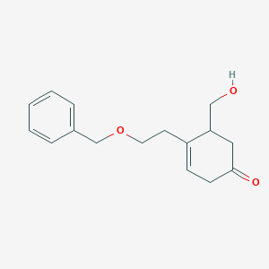 4-[2-(Benzyloxy)ethyl]-5-(hydroxymethyl)cyclohex-3-en-1-one