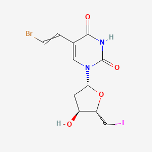 molecular formula C11H12BrIN2O4 B14428066 5-(2-Bromoethenyl)-2',5'-dideoxy-5'-iodouridine CAS No. 80646-47-5