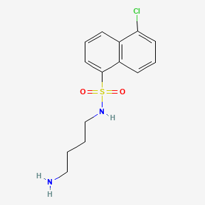 molecular formula C14H17ClN2O2S B14428071 N-(4-aminobutyl)-5-chloronaphthalene-1-sulfonamide CAS No. 82657-22-5