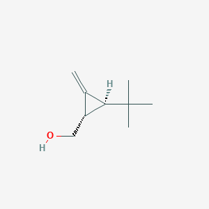 molecular formula C9H16O B14428122 [(1S,2R)-2-tert-butyl-3-methylidenecyclopropyl]methanol CAS No. 80587-31-1