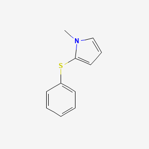 molecular formula C11H11NS B14428123 1-Methyl-2-(phenylsulfanyl)-1H-pyrrole CAS No. 82511-48-6