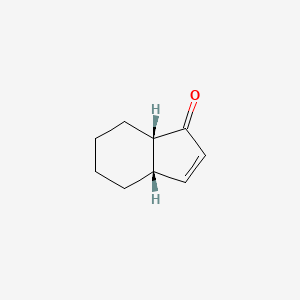 molecular formula C9H12O B14428127 (3aS,7aS)-3a,4,5,6,7,7a-hexahydroinden-1-one CAS No. 81255-91-6