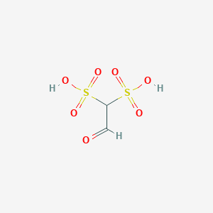 molecular formula C2H4O7S2 B14428163 1,1-Ethanedisulfonic acid, 2-oxo- CAS No. 86147-56-0