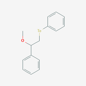 molecular formula C15H16OTe B14428170 [(2-Methoxy-2-phenylethyl)tellanyl]benzene CAS No. 82486-29-1