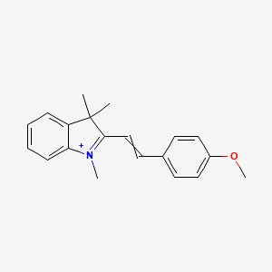 molecular formula C20H22NO+ B14428175 3H-Indolium, 2-[2-(4-methoxyphenyl)ethenyl]-1,3,3-trimethyl- CAS No. 80988-60-9