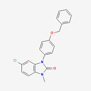 2H-Benzimidazol-2-one, 1,3-dihydro-5-chloro-1-methyl-3-(4-(phenylmethoxy)phenyl)-