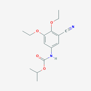 molecular formula C15H20N2O4 B14428193 Propan-2-yl (3-cyano-4,5-diethoxyphenyl)carbamate CAS No. 84972-29-2