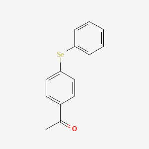 molecular formula C14H12OSe B14428200 Ethanone, 1-[4-(phenylseleno)phenyl]- CAS No. 85972-34-5