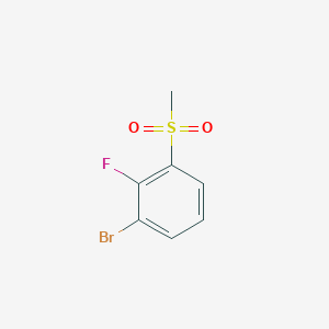 molecular formula C7H6BrFO2S B1442822 1-溴-2-氟-3-甲磺酰苯 CAS No. 1541305-10-5