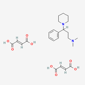 molecular formula C24H34N2O8 B14428227 (E)-but-2-enedioic acid;N,N-dimethyl-3-phenyl-3-piperidin-1-ylpropan-1-amine CAS No. 81402-46-2