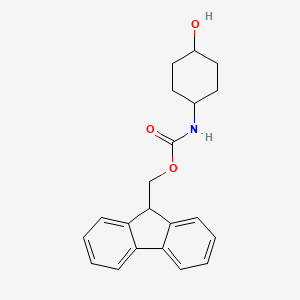 molecular formula C21H23NO3 B1442823 9H-芴-9-基甲基 N-(4-羟基环己基)氨基甲酸酯 CAS No. 1341479-28-4