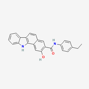 molecular formula C25H20N2O2 B14428247 N-(4-Ethylphenyl)-2-hydroxy-11H-benzo[A]carbazole-3-carboxamide CAS No. 84809-08-5