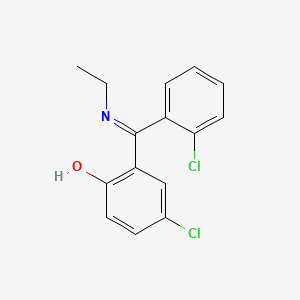 2-(Ethylimino-(2-chlorophenyl)methyl)-4-chlorophenol