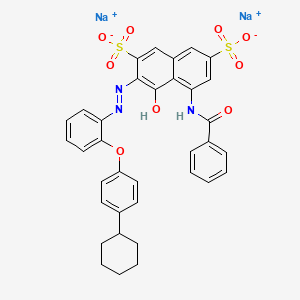 2,7-Naphthalenedisulfonic acid, 5-(benzoylamino)-3-[[2-(4-cyclohexylphenoxy)phenyl]azo]-4-hydroxy-, disodium salt