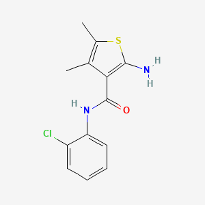 molecular formula C13H13ClN2OS B14428296 2-Amino-N-(2-chlorophenyl)-4,5-dimethylthiophene-3-carboxamide CAS No. 85930-60-5