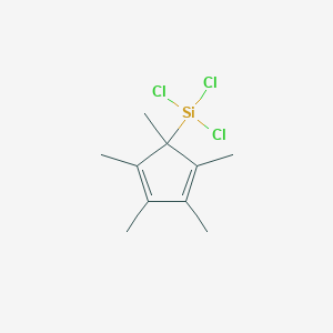 molecular formula C10H15Cl3Si B14428305 Silane, trichloro(1,2,3,4,5-pentamethyl-2,4-cyclopentadien-1-yl)- CAS No. 84510-32-7