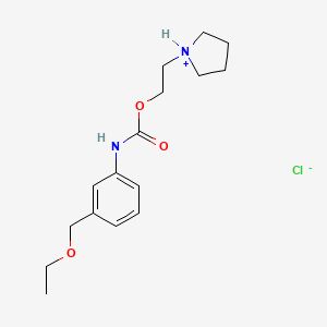 2-pyrrolidin-1-ium-1-ylethyl N-[3-(ethoxymethyl)phenyl]carbamate;chloride