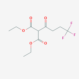 molecular formula C11H15F3O5 B1442834 1,3-Diethyl 2-(4,4,4-trifluorobutanoyl)propanedioate CAS No. 163714-64-5