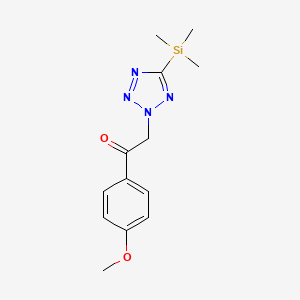 molecular formula C13H18N4O2Si B14428357 1-(4-Methoxyphenyl)-2-[5-(trimethylsilyl)-2H-tetrazol-2-yl]ethan-1-one CAS No. 84655-25-4