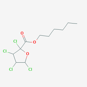 Hexyl 2,3,4,5-tetrachlorooxolane-2-carboxylate