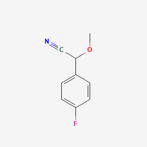 molecular formula C9H8FNO B1442838 2-(4-氟苯基)-2-甲氧基乙腈 CAS No. 1354961-79-7