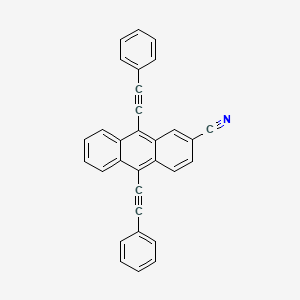 molecular formula C31H17N B14428394 9,10-Bis(phenylethynyl)anthracene-2-carbonitrile CAS No. 80034-26-0