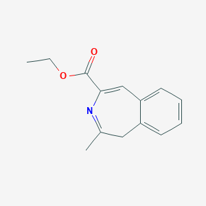 molecular formula C14H15NO2 B14428398 Ethyl 2-methyl-1H-3-benzazepine-4-carboxylate CAS No. 86051-63-0