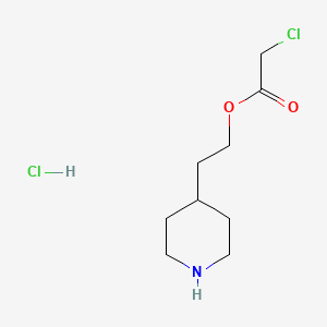 molecular formula C9H17Cl2NO2 B1442840 2-(4-哌啶基)乙基2-氯乙酸盐酸盐 CAS No. 1220031-70-8