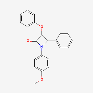 2-Azetidinone, 1-(4-methoxyphenyl)-3-phenoxy-4-phenyl-