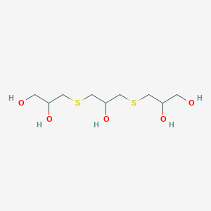 molecular formula C9H20O5S2 B14428431 3-[3-(2,3-Dihydroxypropylsulfanyl)-2-hydroxypropyl]sulfanylpropane-1,2-diol CAS No. 86249-75-4