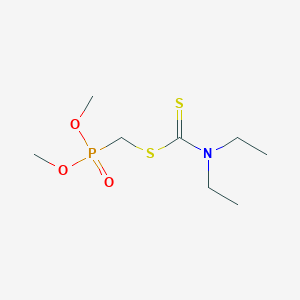 molecular formula C8H18NO3PS2 B14428437 Dimethyl {[(diethylcarbamothioyl)sulfanyl]methyl}phosphonate CAS No. 79661-21-5