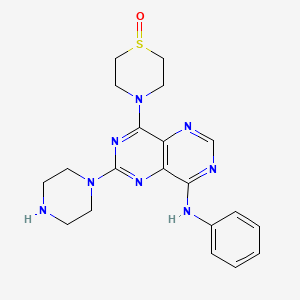 8-Anilino-4-(1-oxido-thiomorpholino)-2-piperazino-pyrimido(5,4-d)pyrimidine