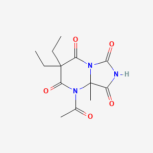 molecular formula C13H17N3O5 B14428465 1-Acetyl-3,3-diethyl-8a-methylimidazo[1,5-a]pyrimidine-2,4,6,8-tetrone CAS No. 81587-29-3