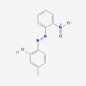 molecular formula C13H11N3O3 B14428468 3-Methyl-6-[2-(2-nitrophenyl)hydrazinylidene]cyclohexa-2,4-dien-1-one CAS No. 79059-85-1